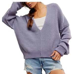 We The Free Into You Pullover Blue Granite Women’s Size XL